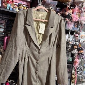 Plaid Women's Blazer Dress (10)